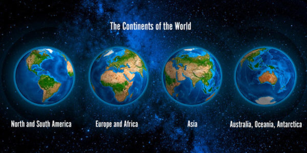 The Continents of the World Panoramic Card Authentic Cards