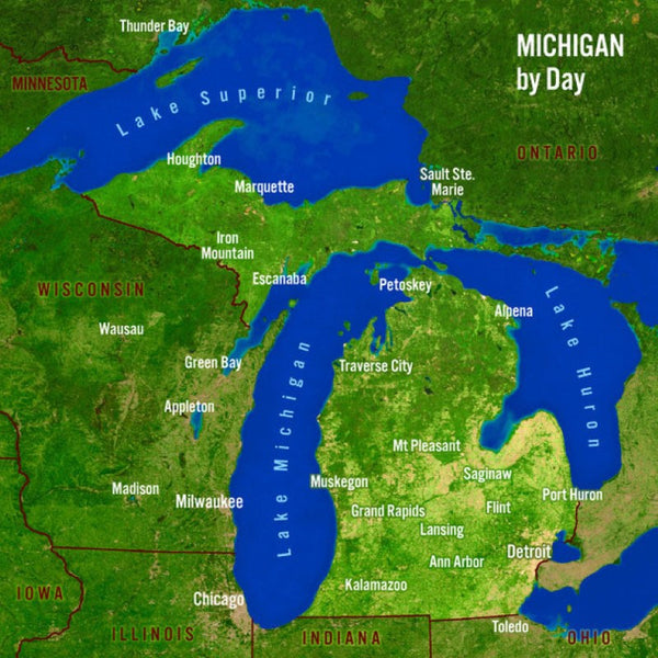 Michigan Day and Night Maxi Card 8" Authentic Cards