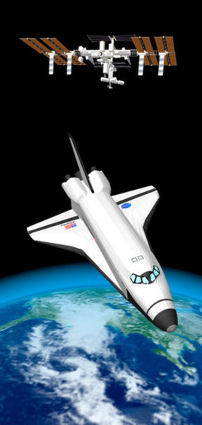 Space Shuttle 3D Postcard Authentic Cards