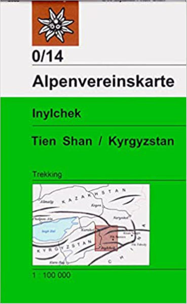 Inylchek, Tien Shan, Kyrgyzstan Trekking 1:100,000 Alpenvereinskartographie