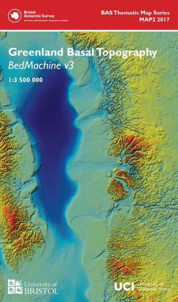 Greenland Basal Topography Map British Antarctic Survey