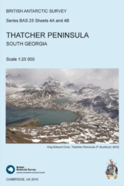 Thatcher Peninsula, South  Georgia Map British Antarctic Survey
