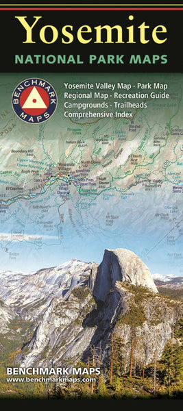 Yosemite National Park Area, California Recreation Map Benchmark Maps
