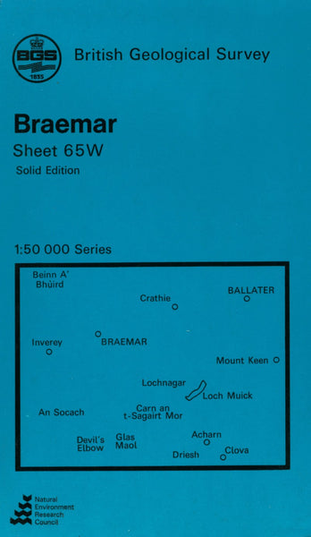 Braemar Sheet 65W Geologic Map British Geological Survey
