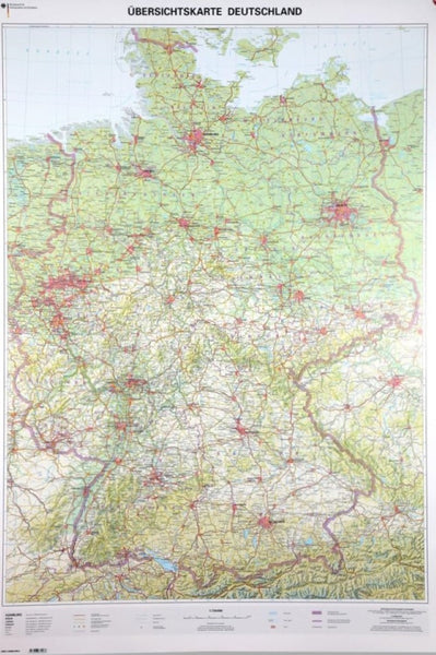 Übersichtskarte Deutschland 1:750 000 with Hanger Bundesamt für Kartographie und Geodäsie