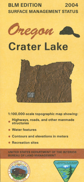 Crater Lake, Oregon Surface Management Map Bureau of Land Management
