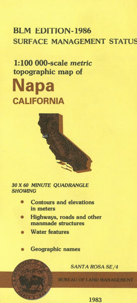 Napa, California Surface Management Map Bureau of Land Management