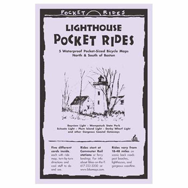 Lighthouse : pocket rides : 5 waterproof pocket-sized bicycle maps : north & south of Boston Rubel BikeMaps