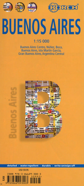 Buenos Aires : 1:15 000 : Buenos Aires Centre, Nunez, Boca, Buenos Aires, Isla Martin Garcia, Greater Buenos Aires, Central Argentina Borch GmbH.