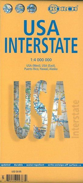 United States, Interstates Road Map Borch GmbH.