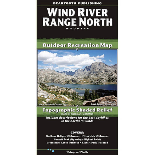 Wind River Range North : Wyoming : outdoor recreation map : topographic shaded relief Beartooth Publishing