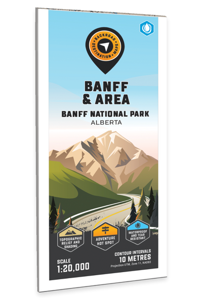 Banff & Area  Banff National Park Adventure Topographic Map Backroads Mapbooks
