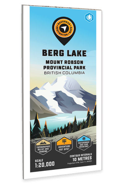 Berg Lake  Mount Robson Provincial Park Adventure Topographic Map Backroads Mapbooks