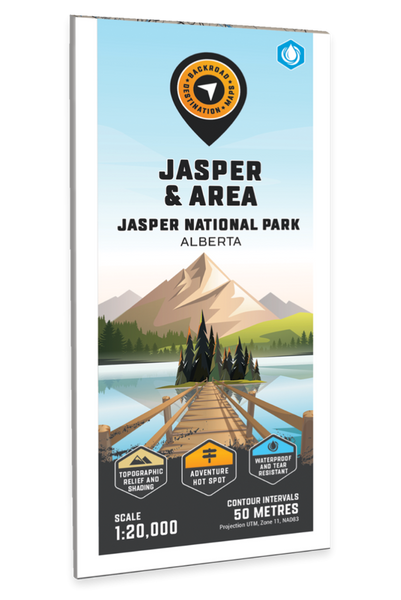 Jasper & Area  Jasper National Park Adventure Topographic Map Backroads Mapbooks