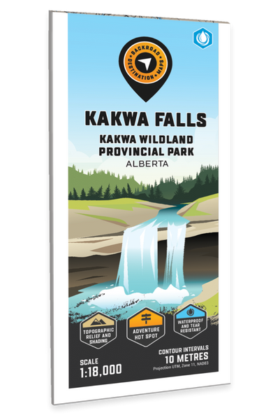Kakwa Falls   Kakwa Wildland Provincial Park Adventure Topographic Map Backroads Mapbooks