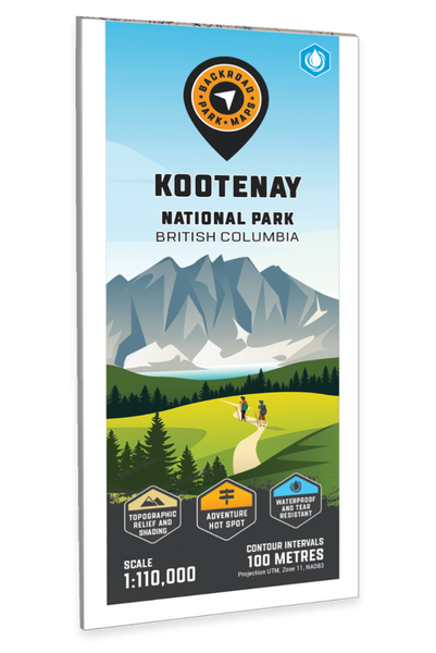 Kootenay National Park Adventure Topographic Map Backroads Mapbooks