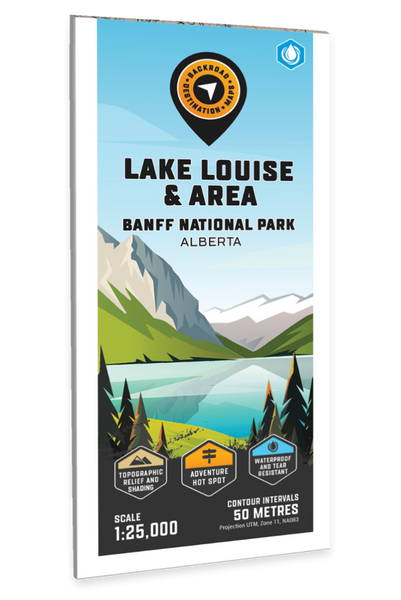 Lake Louise & Area  Banff National Park Adventure Topographic Map Backroads Mapbooks