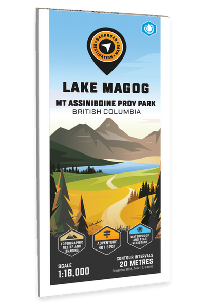 Lake Magog  Mount Assiniboine Prov Park Adventure Topographic Map Backroads Mapbooks