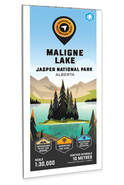 Maligne Lake  Jasper National Park Adventure Topographic Map Backroads Mapbooks