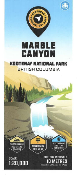 Marble Canyon  Kootenay National Park Adventure Topographic Map Backroads Mapbooks