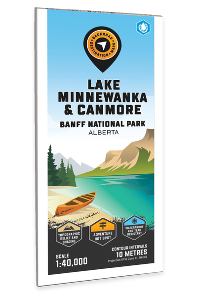 Lake Minnewanka & Canmore  Banff National Adventure Topographic Map Backroads Mapbooks