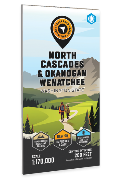 North Cascades - Okanogan Wenatchee Adventure Topographic Map Backroads Mapbooks
