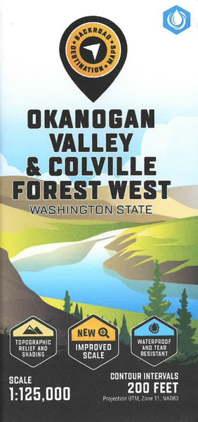 Okanogan Valley & Colville Forest West Adventure Topographic Map Backroads Mapbooks