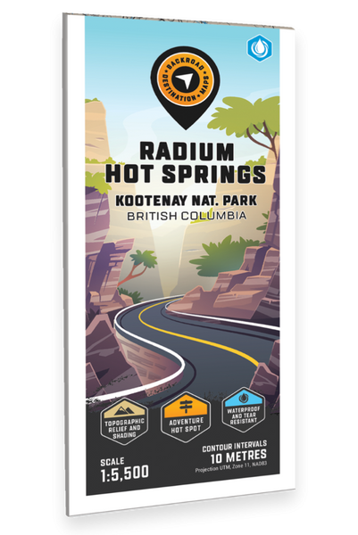 Radium Hot Springs  Kootenay National Park Adventure Topographic Map Backroads Mapbooks