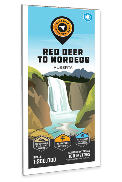 Red Deer to Nordegg Adventure Topographic Map Backroads Mapbooks
