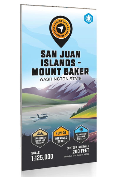 San Juan Islands - Mount Baker Adventure Topographic Map Backroads Mapbooks