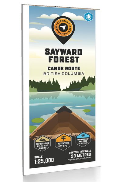 Sayward Forest Canoe Route Adventure Topographic Map Backroads Mapbooks