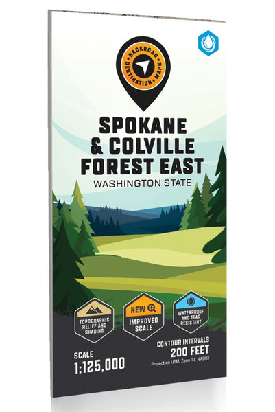 Spokane & Colville Forest East Adventure Topographic Map Backroads Mapbooks