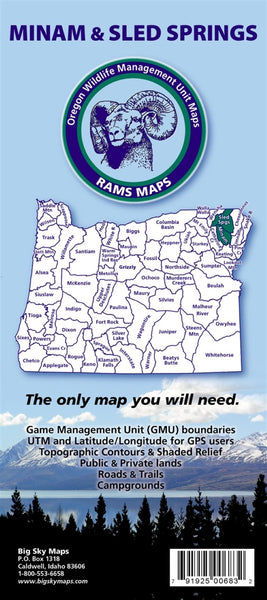 Minam/Sled Springs GMU Map Big Sky Maps