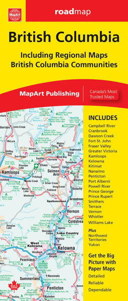 British Columbia Road Map MapArt Publishing Corporation