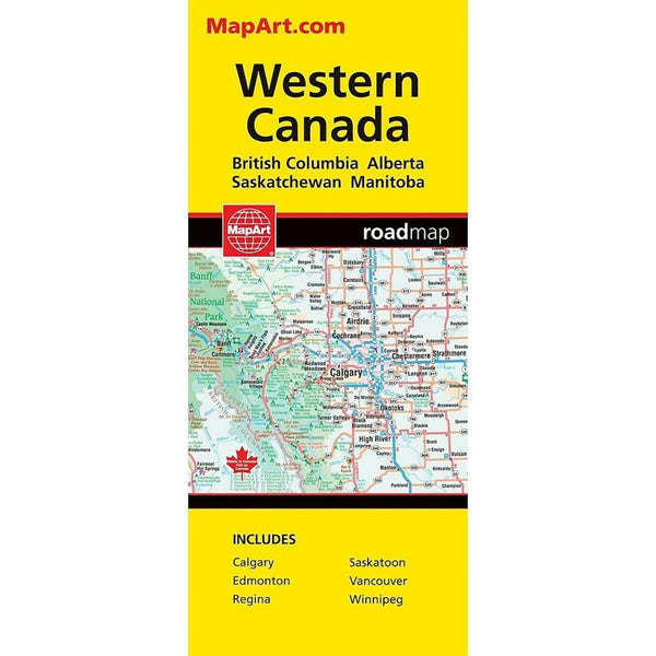 Western Canada Road Map MapArt Publishing Corporation