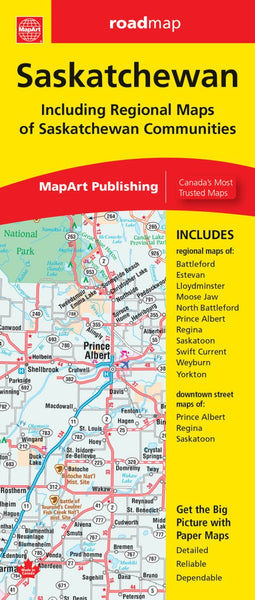 Saskatchewan Road Map MapArt Publishing Corporation