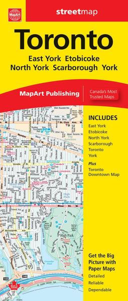 Toronto City Map MapArt Publishing Corporation