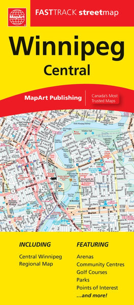 Winnipeg Central FastTrack Laminated Map MapArt Publishing Corporation
