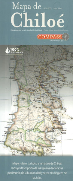 Mapa de Chiloe Editorial Compass Chile Spa