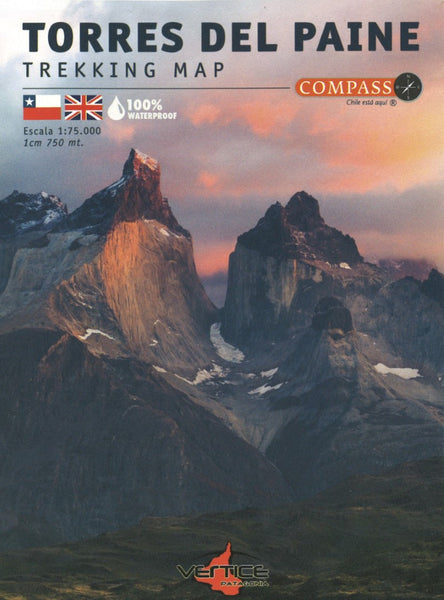 Mapa Torres Del Paine Editorial Compass Chile Spa