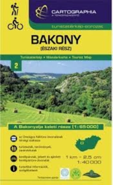 Bakony (north) tourist map Cartographia