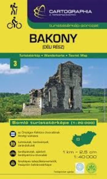 Bakony (south) tourist map Cartographia