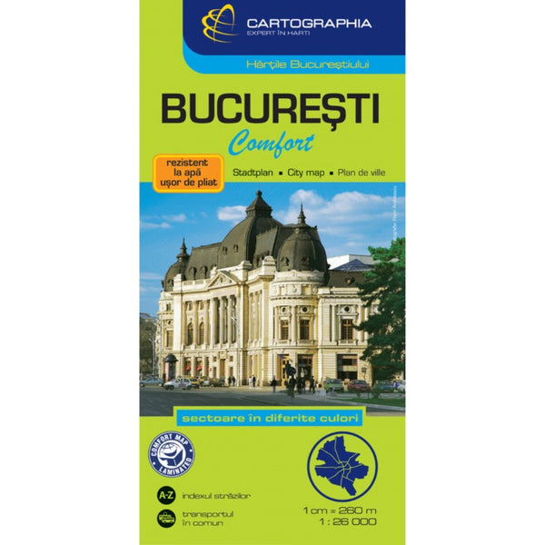 BUCHAREST Comfort map (laminated) Cartographia