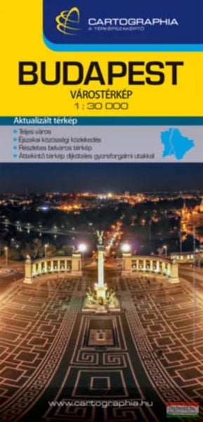 BUDAPEST Classic map Cartographia
