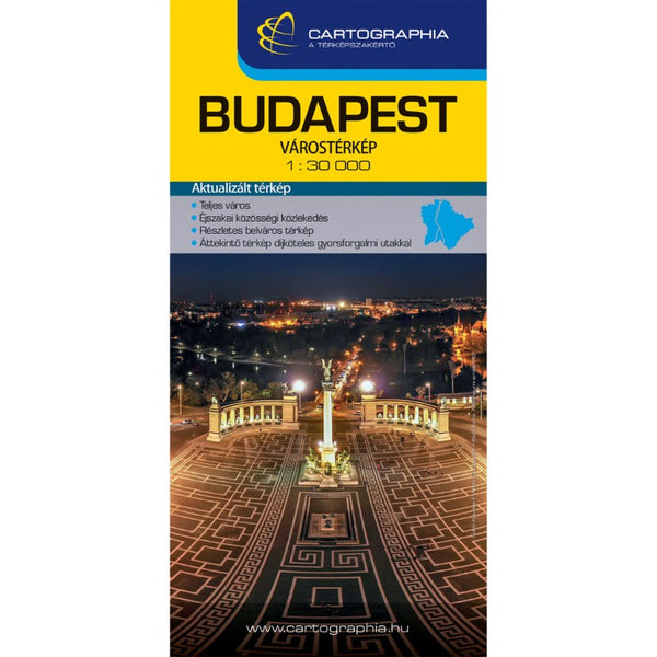BUDAPEST Extra map (hard cover + index booklet) Cartographia