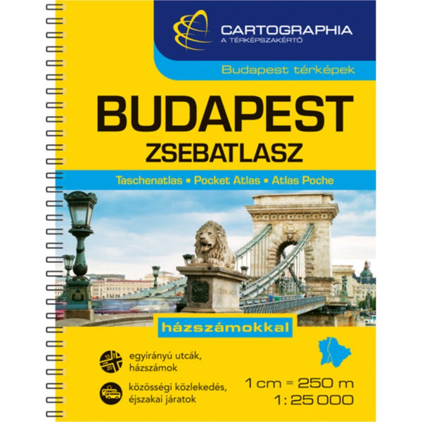 BUDAPEST pocket atlas (12x15 cm, spiral) Cartographia