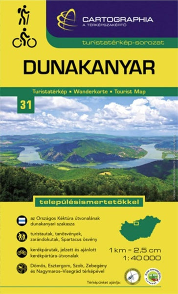 DANUBE BEND / DUNAKANYAR tourist map Cartographia