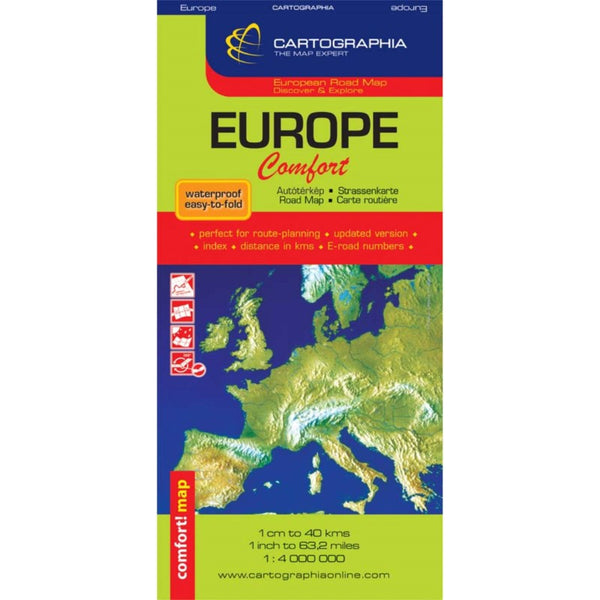 EUROPE Comfort map (laminated) Cartographia