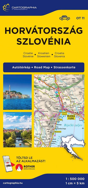 Croatia and Slovenia Road Map Cartographia
