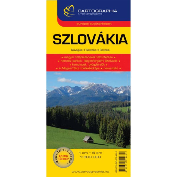 SLOVAKIA road map Cartographia